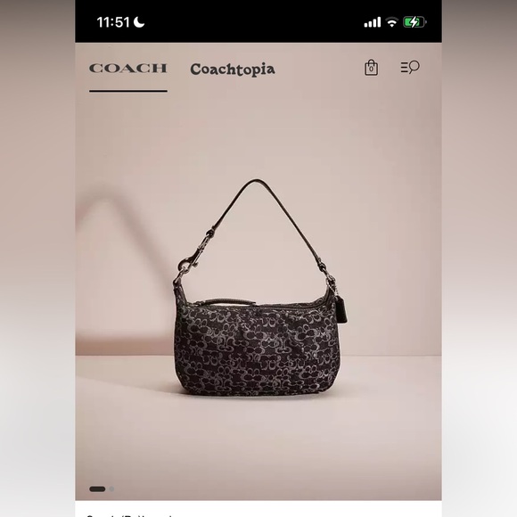 Coach Lurex Handle Pouch Purse - Picture 3 of 9